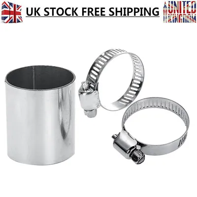 24mm Heater Exhaust Pipe Connector W/ 2PCS Clamps For Webasto Eberspacher Diesel • £6.35