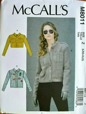 Mccalls Pattern 8011  Jackets  Misses Sizes  Large Xlarge  Uncut • $9.25