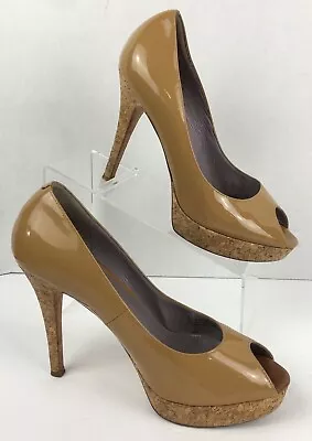 Cole Haan Mariela Women's Tan Patent Leather Platform Pump Heels Shoe Size 10B • $27.97