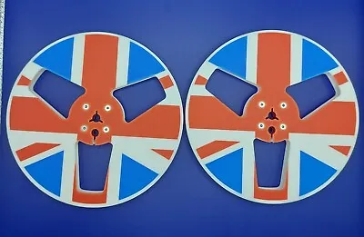 Reel To Reel Tape Spools In Union Jack Pattern 7  3D Printed (Plastic) • £34.99