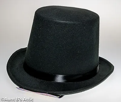 Top Hat Black Dickens Era Coachman Victorian Gentleman's Costume Hat • $14.98