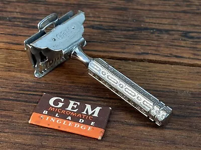 Vintage 1912 GEM British Made Single Edge Safety Razor *Excellent* #9 • $45