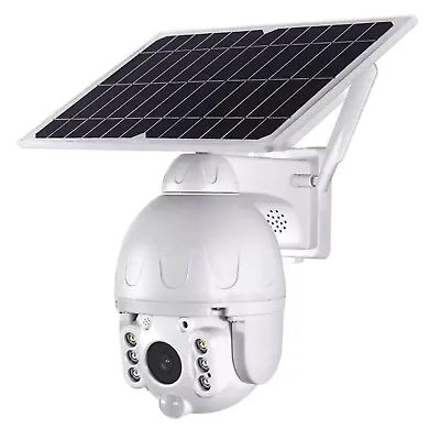 4G Solar Power Camera Wireless Wifi IP CCTV PTZ Dome 2 Way Audio & Night Vision • £194.99