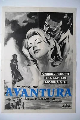 Adventure Antonioni Monica Vitti 1961 Ferzetti Massari Rare Exyugo Movie Poster • $401.99