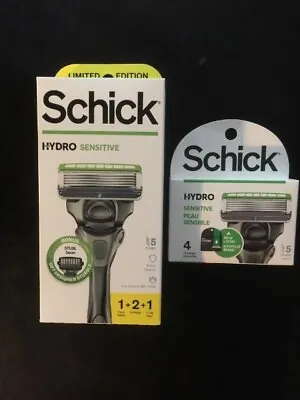 Schick Hydro Sensitive Men's 5-Blade Razor Handle + 6 Cartridges + STUBL Saver • $38.76