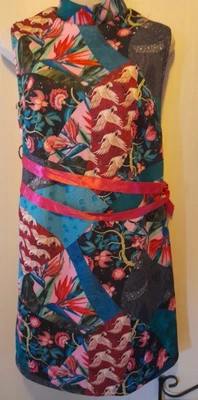 $30 • Buy Asos Bird Print  Dress. Pink Satin Ribbon.  Tagged UK 16. Around  14. NWT 
