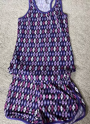 $11.98 • Buy VERA BRADLEY Purple & Pink Lounge Pajama Short Set, Geometric Pattern, Size XS