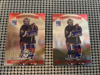 2  1997-98 Donruss Limited #32 Grant Fuhr/Mike Richter CP/Counterparts • $3