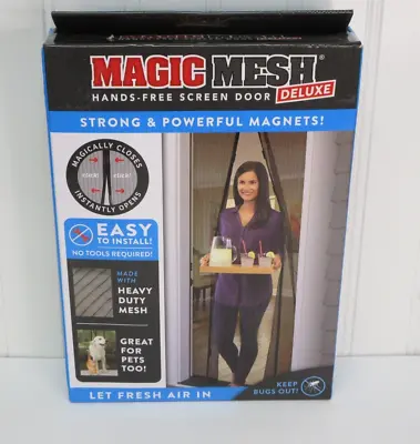 Magic Mesh Deluxe Hands-Free Magnetic Screen Door Fits Doors Up To 39 X 83 Inch • $12