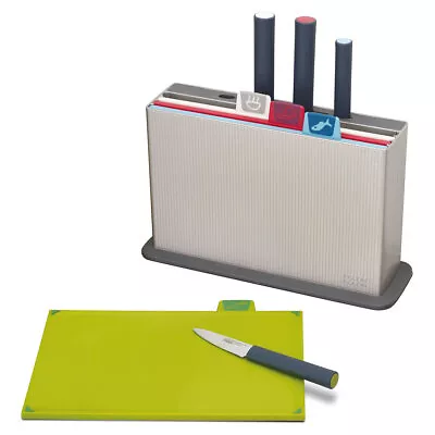 NEW Joseph Joseph 60096 Index Chopping Board Set And Elevate Chef's Knife • $119