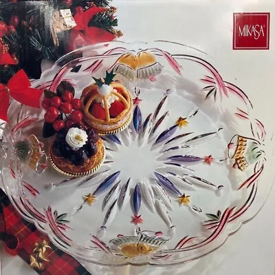 Mikasa Crystal Winter Bells 14 3/4  Hostess Platter • $35