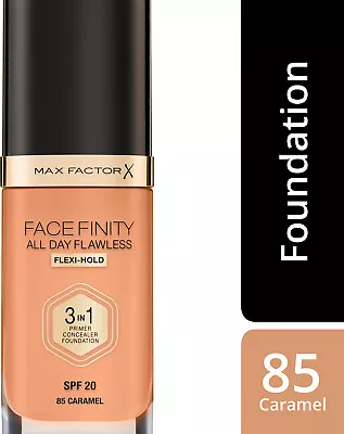 Max Factor FACEFINITY All Day Flawless Foundation - 85 CARAMEL - 30mL NEW • $18.44