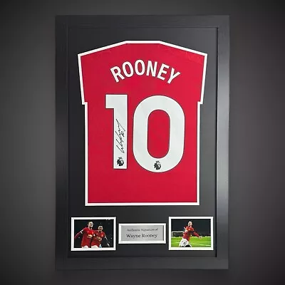 Framed Wayne Rooney Hand Signed Manchester United Shirt With COA £245 • $309.42