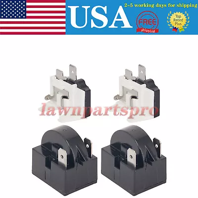 2x Refrigerator PTC Starter Relay Replace 2 Pins Compressor Overload Protector • $9.99