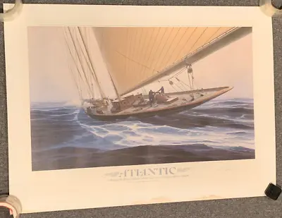 John Mecray Atlantic Signed Limited Edition Print FLAWS 1989 Yacht Ship Ocean • $400