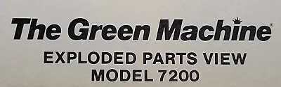 HMC The Green Machine Gasoline Chainsaw 7200 & 7400 Parts Catalog Manual • $77.54