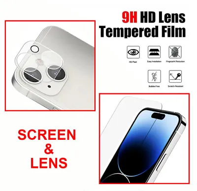 IPhone 14/ 14 Plus/ Pro MAX Tempered Glass And Camera Lens Screen Protector • $7.95