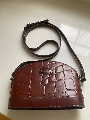 Vintage Mulberry Chestnut Brown Congo Leather Satchel Crossbody Shoulder Bag • £169