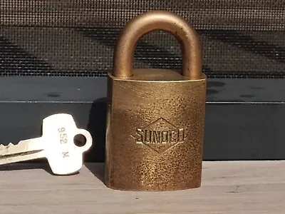 Vintage Best Sunoco Gas Pump Padlock With Original Numbered Key • $175