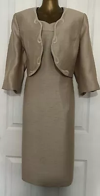 Gold Mother Of The Bride/wedding Guest Outfit..jacques Vert Sz 20/22 • £4.99