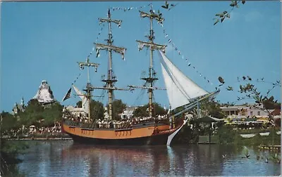 DISNEYLAND Sailing Ship Columbia Ride In Frontierland C1960s Postcard~UNP 2683 • £4.42