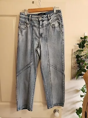Decjuba Jeans The Denim Edit Size 14 Washed Denim Stretch  • $49