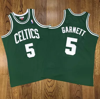 Boston Celtics Kevin Garnet Green NBA Regular Season Basketball Retro Jersey • $44.99