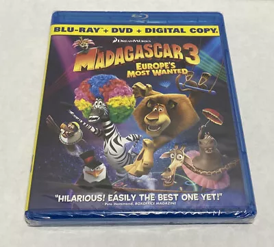 NEW SEALED Madagascar 3: Europes Most Wanted (Blu-ray/DVD 2012 2-Disc Set)  • $11.99