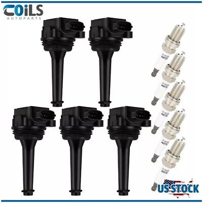 Ignition Coils & Spark Plugs Pack For Volvo C70 S60 S80 V70 XC70 XC90 UF341 • $66.49