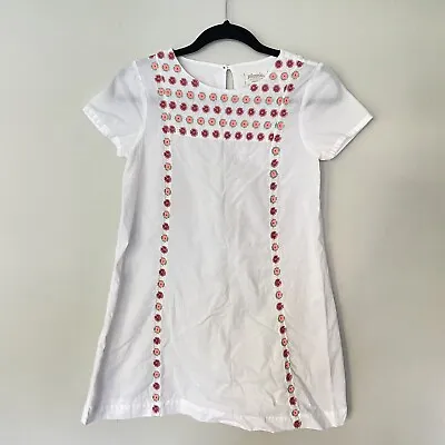 Johnnie B Mini Boden Embroidered Boho Dress-White/Floral-Size 11-12Y • $17.49