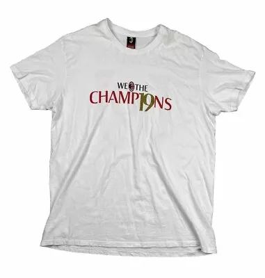 Official AC Milan T-Shirt We The Champ19ns 19 Champions White Size XXL 2XL • $29.99