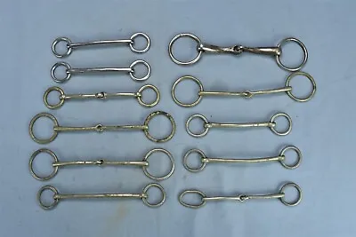 Vintage MIXED LOT Of 11 ENGLISH WESTERN HORSE BITS TACK ROOM FIND #06287 • $40