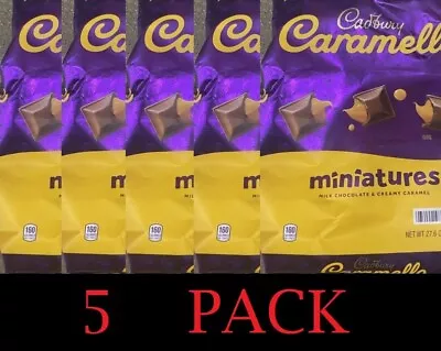 Cadbury Caramello Miniatures Milk Chocolate Caramel Squares Candy 27.6 Oz 5 PACK • £100.71