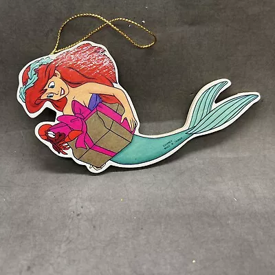 Disney Wooden Little MERMAID ARIEL & SEBASTIAN Ornament • $5