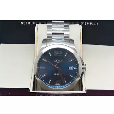 LONGINES Conquest L3.676.4 Stainless Steel Bracelet Watch W/ Box & Card • $949