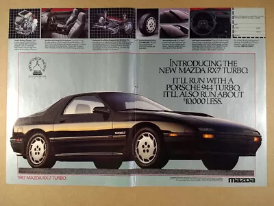 1987 Mazda RX-7 Turbo II Vintage Print Ad • $9.99
