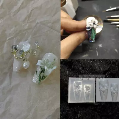 1pc Lily Flower 3D Acrylic Mold Nail Art Decorations Nails DIY Design Nails Mold • $27.57