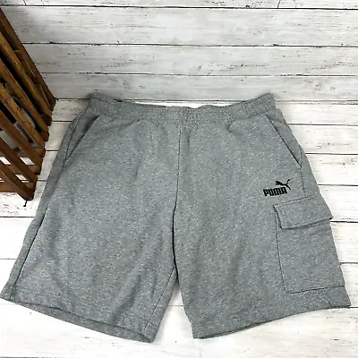 PUMA Pocket Size XXL Mens Sweat-Joggers Shorts Gray 38 X 9.5 • $15.19