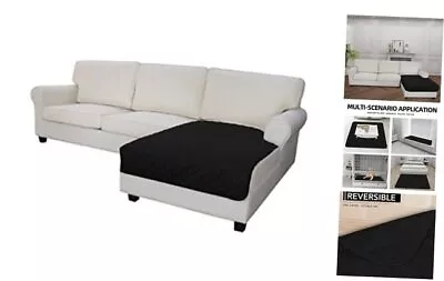  Sofa Slipcover L Shape Sectional Couch 42  X 52  (Rectangular) Black/Black • $26.13