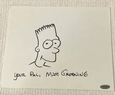 Matt Groening  The Simpsons  Signed Autographed Bart Simpson Sketch W/ COA RARE • $1499.99