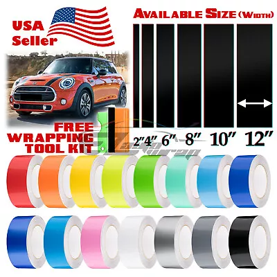 Gloss Color Racing Stripes Vinyl Wrap Decal For Mini Cooper Stripe 10FT / 20FT • $11.79