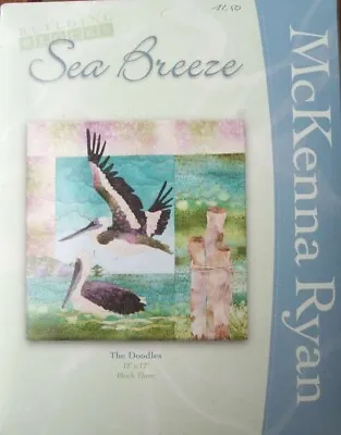 McKenna Ryan SEA BREEZE The Doodles Birds Fabric Art Print Panel 12  X 12  • $12.50