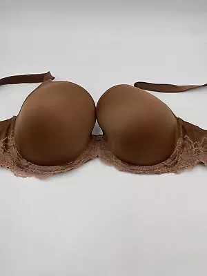 Wacoal Lace Affaire Size 34 DDD Brown T-Shirt Contour Underwire Bra St:853256 • $16