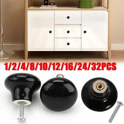 1-32Pcs 38mm Ceramic Door Knobs Drawer Cabinet Wardrobe Pull Handle For Cupboard • £25.99