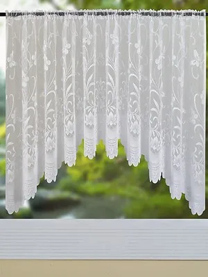 £15.49 • Buy Butterfly Spring Jardiniere Net Curtain In 27  Sizes White Ready To Hang 