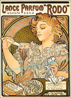 Perfume Lance Rodo 1896 French Vintage Poster Print Retro Style Mucha Advert Art • $26.89