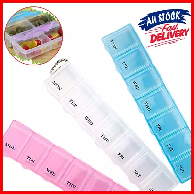 1/2pc 7 Day Weekly Pill Box Medicine Tablet Organizer Dispenser Container Case • $7.99