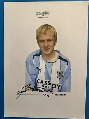 Kevin Thornton - Coventry City Fc Signed Picture  • £2.50