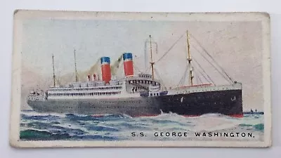 Merchant Ships World SS George Washington Vessel Imperial Tobacco Card 37 F159 • $9.99