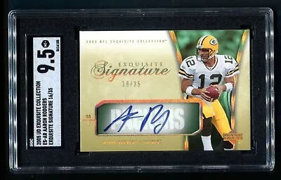 2005 Exquisite Collection Signature Aaron Rodgers RC 16/35 SGC 9.5 MINT+ • $4400